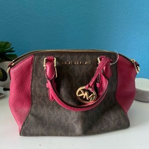 Michael Kors Brown & Burgundy Purse